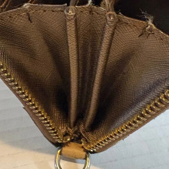 Michael Kors Bronze Monogram Zip-Around Wallet with Gold Plaque - Picture 9 of 10